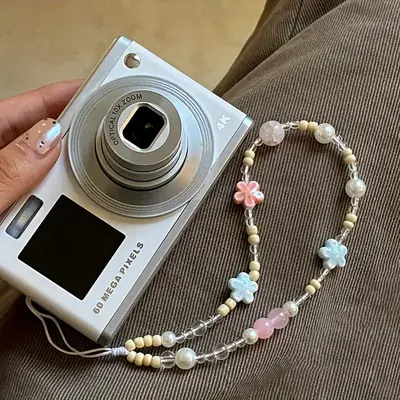 Cute Flower Design Phone Chain, 1 Count Vintage Phone Lanyard, Phone Strap for Women & Girls, Fashion Phone Accessories for D...