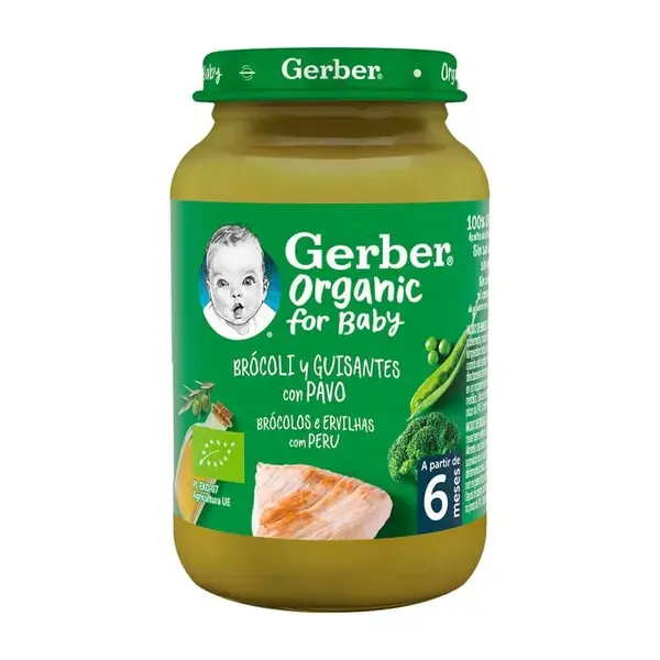 Gerber Organic Pea and Broccoli Puree with Turkey 190g