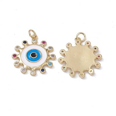Brass Colorful Cubic Zirconia Pendants
