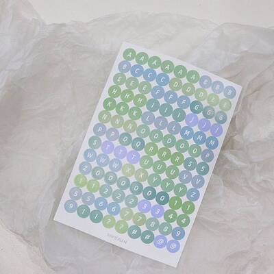 Paper Self-Adhesive Letter Decorative Stickers