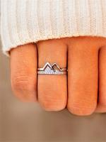 Fashion Rhinestone Decorated Ring, Casual Simple Plain Copper Ring for Women, Fashion Jewelry for Party, Daily Decor, Trendy ...