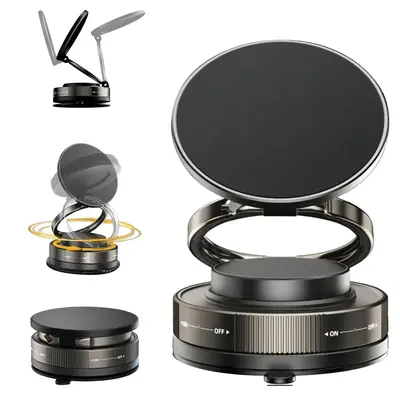360° Rotation Magnetic Adjustable Dashboard Windshield Vacuum Suction Bracket Foldable Stand Cell Phone Holder for iPhone 16...