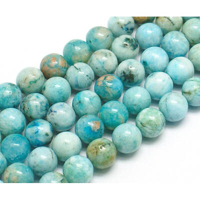 Natural Gemstone Hemimorphite Round Beads Strands