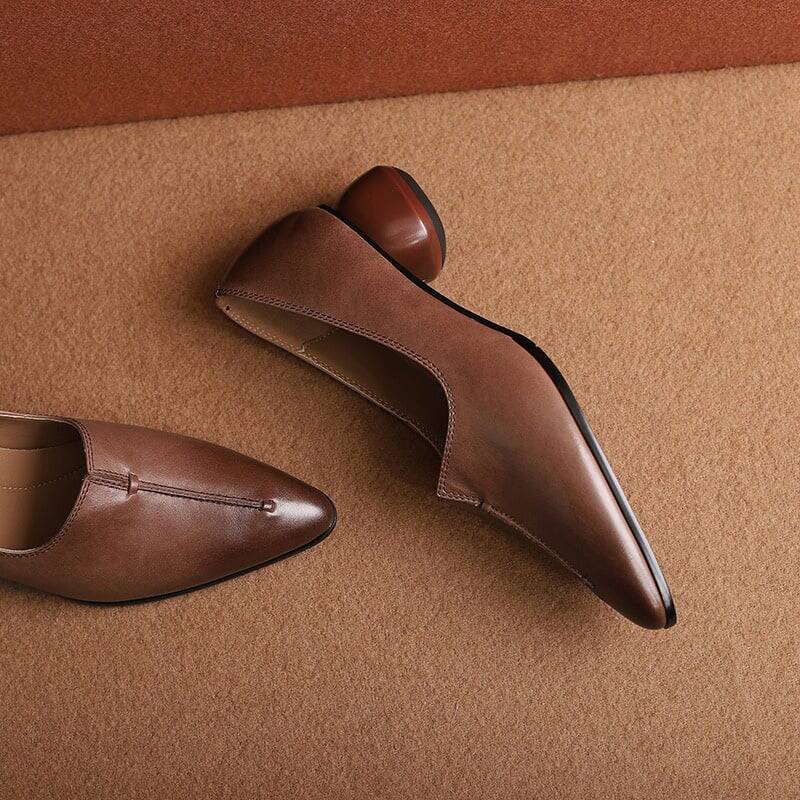CHIKO Legacy Pointy Toe Block Heels Pumps Shoes