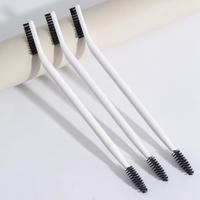 Thin But Stiff Multi-function Dual-ended Eyebrow & Eyelash Brush, 3 Counts Professional Makeup Tools for Women & Girls, Valen...