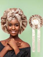 Pleated Design Lace Up Front Satin Headband Hats, Solid Wide Band Hair Bonnets for Sleeping, 2024 Summer New Sleeping Bonnet ...