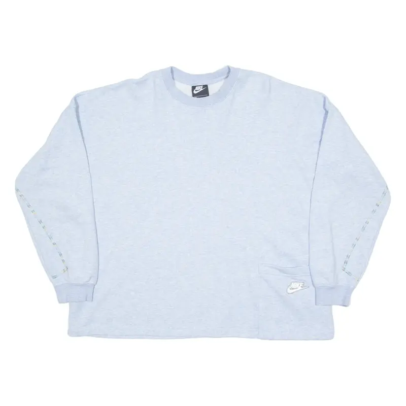 NIKE Womens Sweatshirt Blue Crew Neck M
