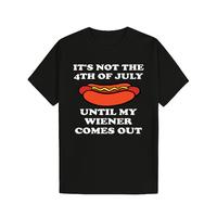 4th of July graphic tees - [100% Cotton] Humorous 'It's Not The 4th of July Until My Weiner Comes Out' Men's T-Shirt - 100% C...