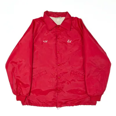 HARTWELL JACKETS Becker Minnesota Jacket Red 80s USA Nylon Coach Mens XL