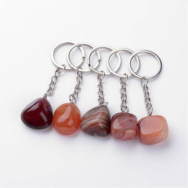 Natural Red Agate Keychain