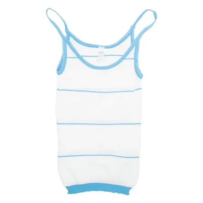 BHS Womens Vest White Sleeveless Striped S