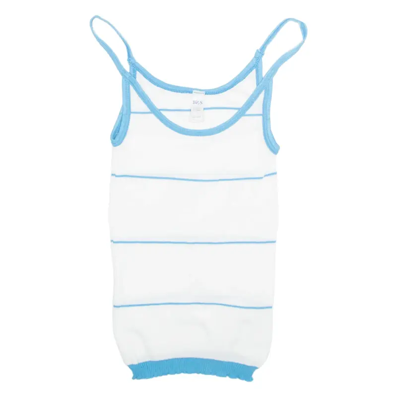 BHS Womens Vest White Sleeveless Striped S