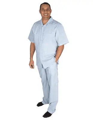 Mens Blue Linen Suit