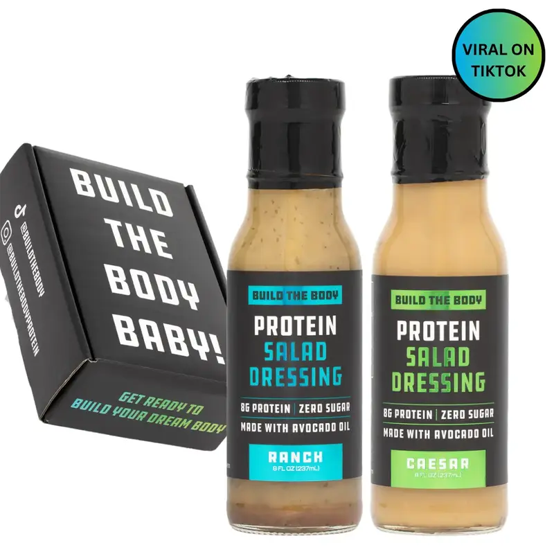 Build the Body 8G Protein Salad Dressing (2 pack) | Made with Collagen Peptides & Avocado Oil | Free of Seed Oils, Dairy & Gl...