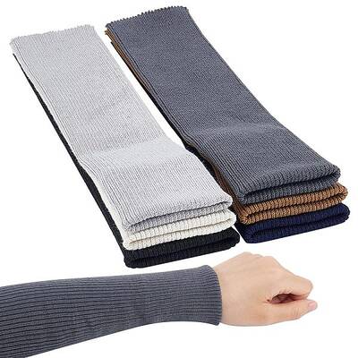 6Pcs 6 Colors Polyester Elastic Ribbing Fabric for Cuffs