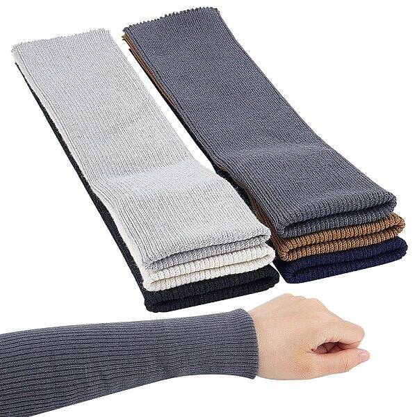 6Pcs 6 Colors Polyester Elastic Ribbing Fabric for Cuffs