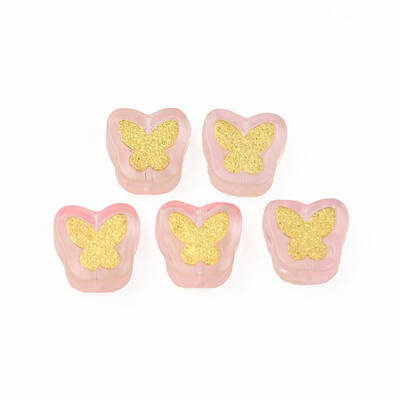 Transparent Spray Painted Handmade Lampwork Beads