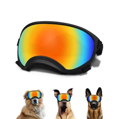 Medium To Large Size Dog Sunglasses, Waterproof, Windproof, Sunproof And Uv-Resistant Glasses For Dogs