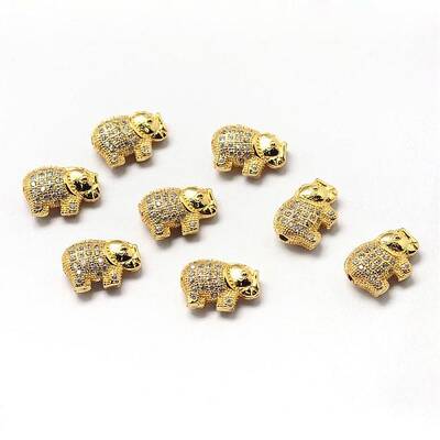 Rack Plating Brass Cubic Zirconia Beads
