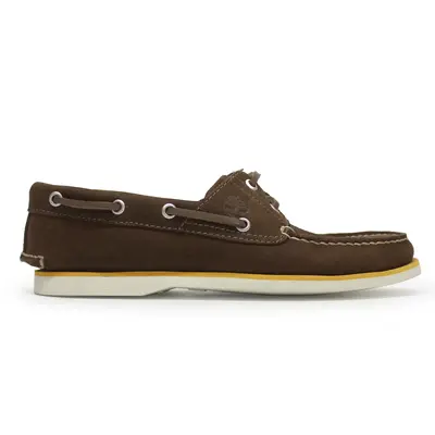 Timberland Classic Boat 2 Eye Leather Men's Shoes - UK 8 - US 8.5 Men - EU 42 - Brown - Size:US 8.5 Men
