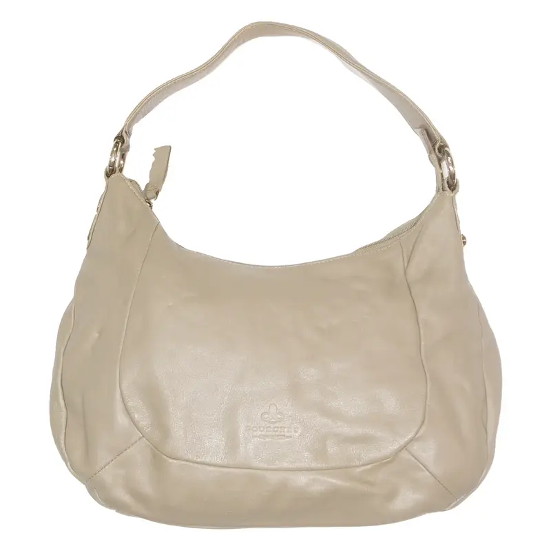 POURCHET Womens Shoulder Bag Beige Synthetic