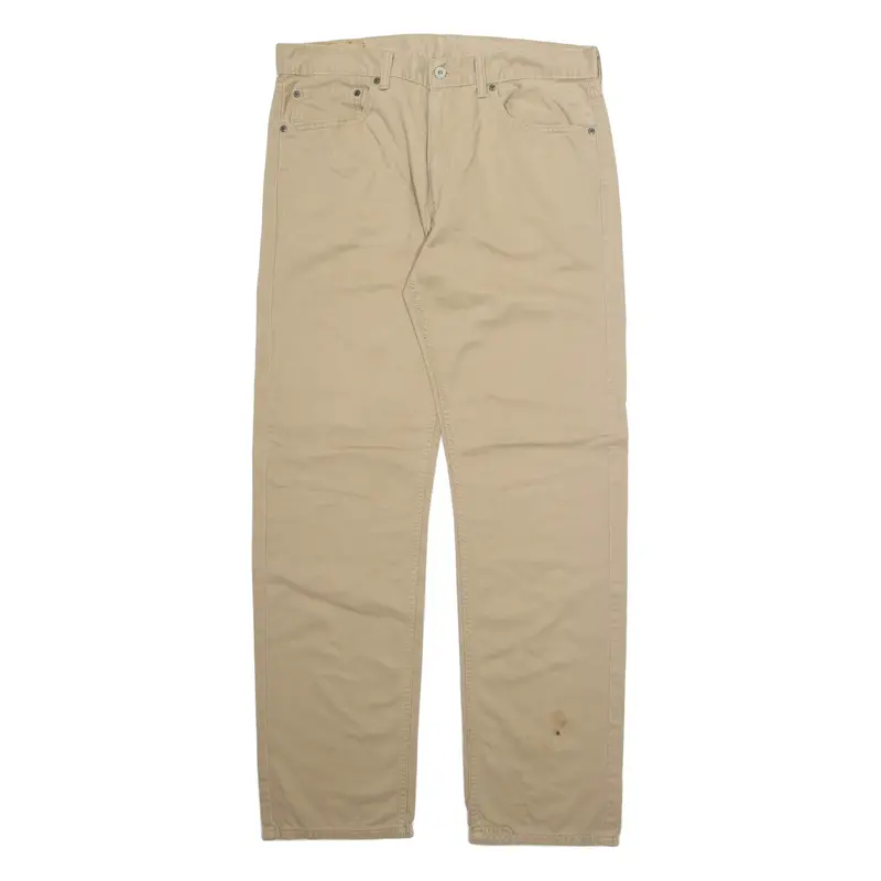 LEVI'S 505 Mens Trousers Beige Regular Straight W36 L34