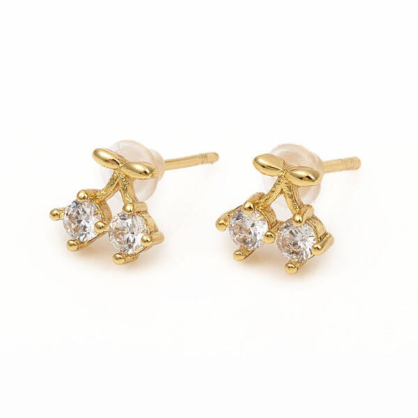 Brass Stud Earrings