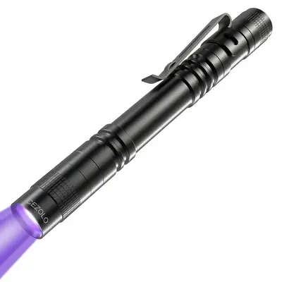 UV 395nm Black Light Flashlight, Mini Pen UV Light with Clip, Waterproof Ultraviolet Flashlight for Leak Pet Urine Scorpion H...