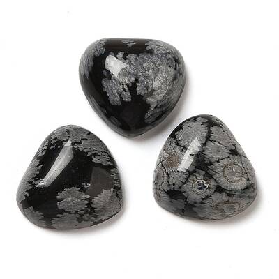 Natural Snowflake Obsidian Cabochons
