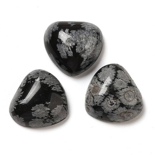 Natural Snowflake Obsidian Cabochons