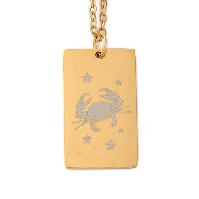 Golden 202 Stainless Steel Constellation Pendants Necklaces
