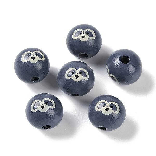 Animal Themes Printed Wood European Beads