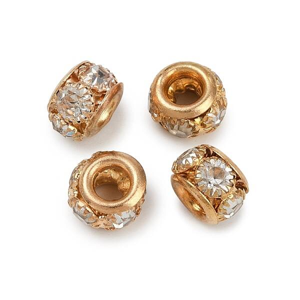 Brass Rhinestone Beads