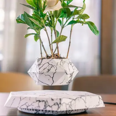 Floating Magnetic Levitating Flower Pot Bonsai Air Plant Pot Planter Potted For Home Office Desk Decor Creative Gift | style:...