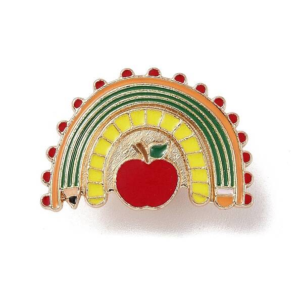 Teacher's Day Theme Rack Plating Light Gold Alloy Brooches