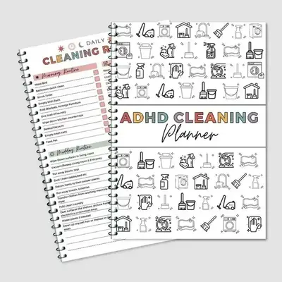 【ADHD Cleaning Planner】Household Daily Cleaning Schedule Planner, 1 Count Cleaning Checklist Schedule Notebook, Cleaning ...