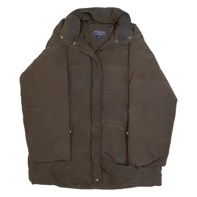 MAX MARA WEEKEND Womens Puffer Jacket Brown Nylon 90s UK 12