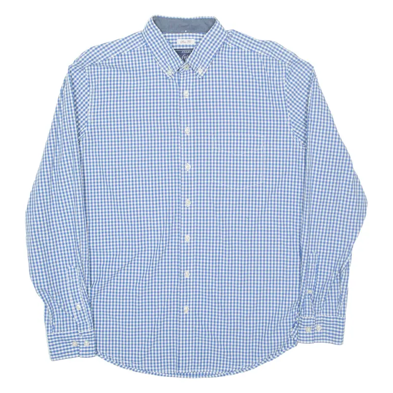 JOULES Slim Fit Mens Shirt Blue Check Long Sleeve M