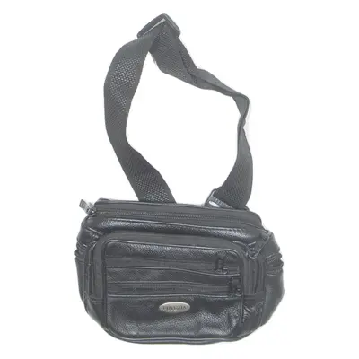 FUTEJIA Womens Bum Bag Black Leather 90s
