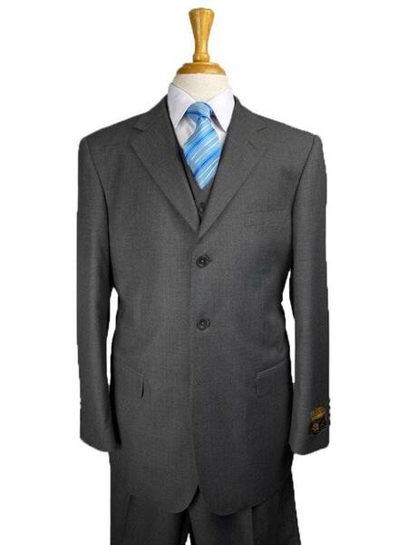 Super 150 Wool Suit - Satin Peak Lapel Suit