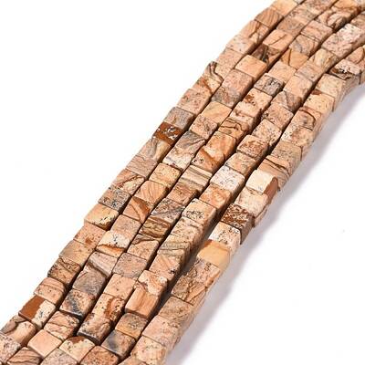 Natural Picture Jasper Beads Strands