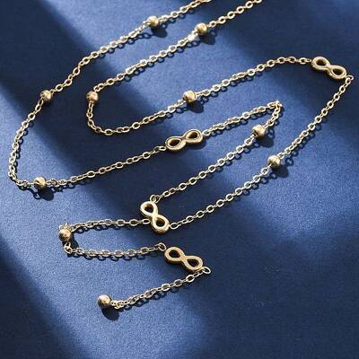 304 Stainless Steel Infinity Y Necklaces