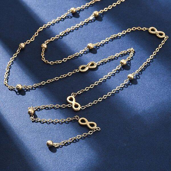 304 Stainless Steel Infinity Y Necklaces