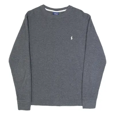 POLO RALPH LAUREN Sleepwear Mens T-Shirt Grey Long Sleeve S