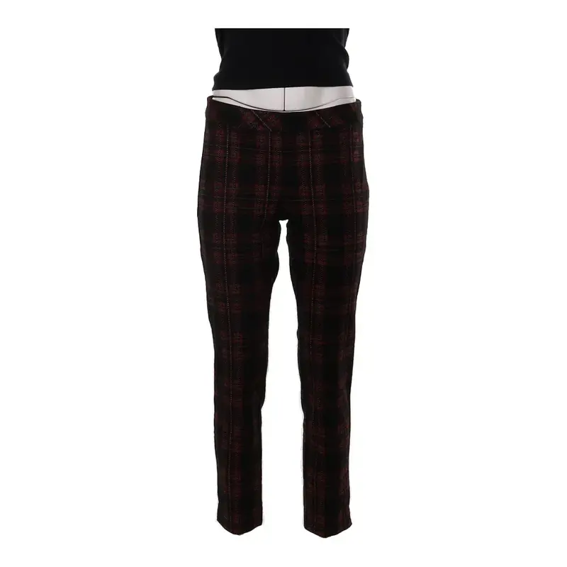 Pierre Cardin Checked Trousers - 32W UK 12 Pink Viscose Blend | Size: UK 12