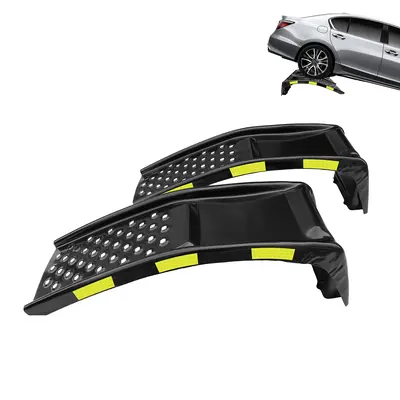 Garvee Heavy Duty Automotive Car Ramp Set – 2 Pack, 8,000 lbs Capacity, 8 Lift, Steel, Reflective Stickers, For Trucks, S...