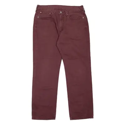 LEVI'S 514 Jeans Mens Maroon Slim Straight W34 L30