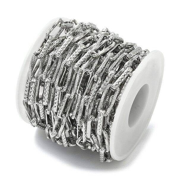 304 Stainless Steel Textured Oval Link Chains