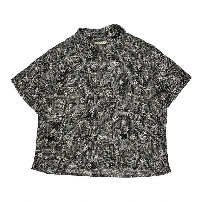 Batik Bay Hawaiian Shirt - 2XL Black Cotton