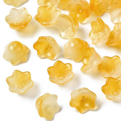 Transparent Two Tone Spray Painted Glass Beads
